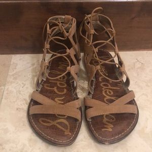 Sam Edelman tan suede gladiator sandal size 7